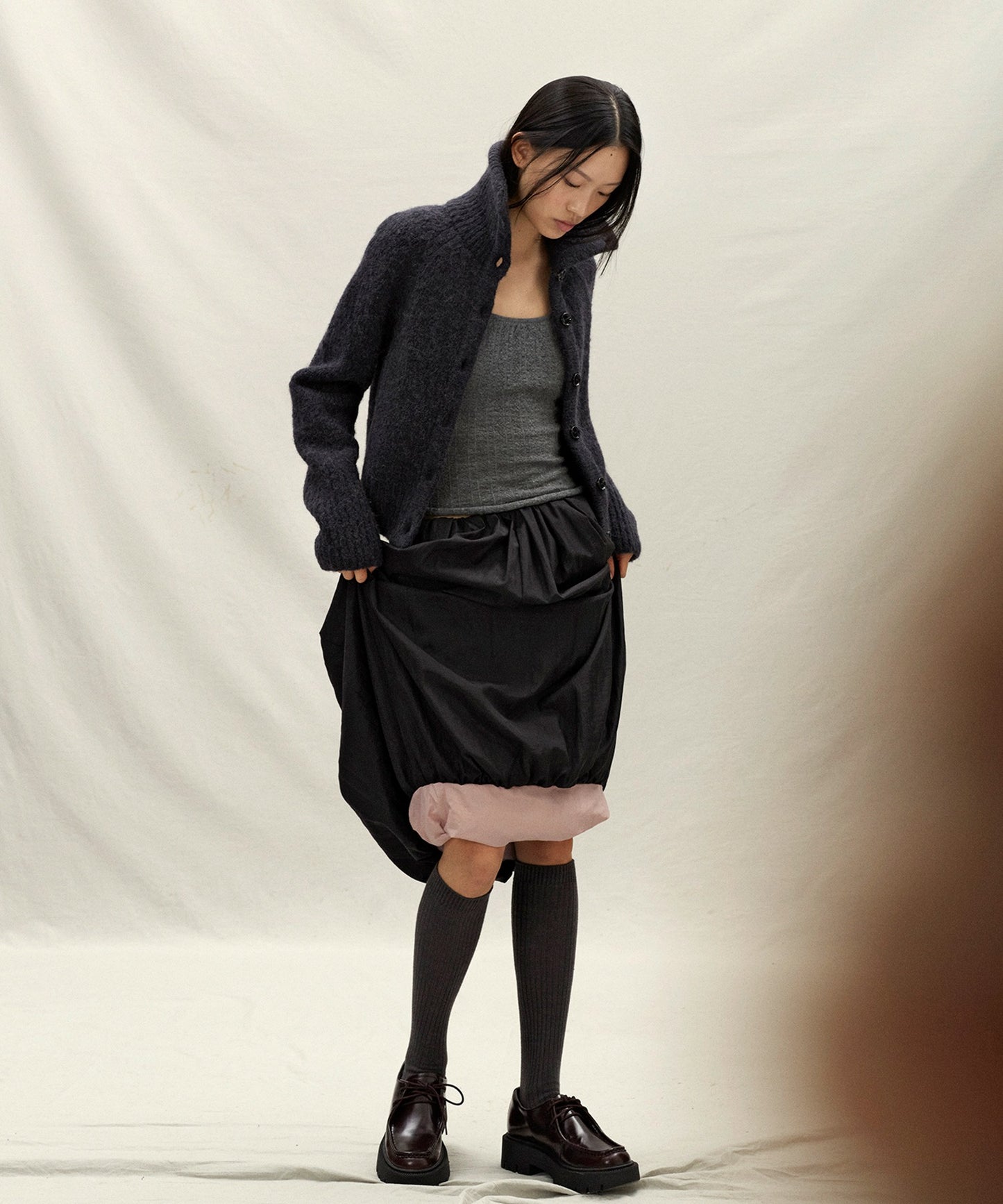 anggae/アンゲ BALLOON PADDED MIDI SKIRT スカート