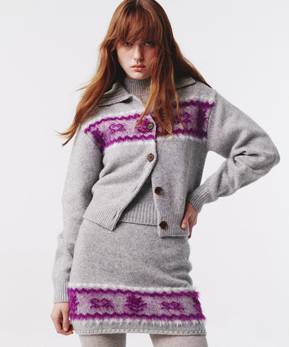 Kijun/キジュン Nordic Knit Cardigan ノルディック柄 ウールニットカーディガン