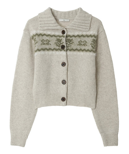 Kijun/キジュン Nordic Knit Cardigan ノルディック柄 ウールニットカーディガン