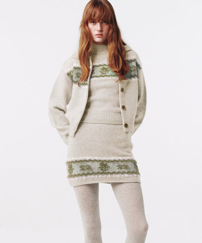 Kijun/キジュン Nordic Knit Cardigan ノルディック柄 ウールニットカーディガン