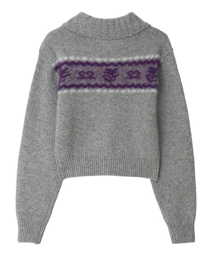 Kijun/キジュン Nordic Knit Cardigan ノルディック柄 ウールニットカーディガン