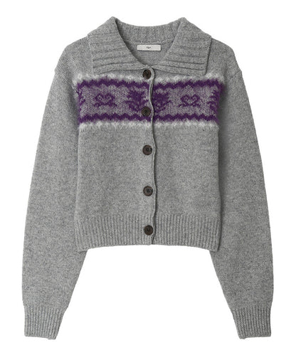 Kijun/キジュン Nordic Knit Cardigan ノルディック柄 ウールニットカーディガン