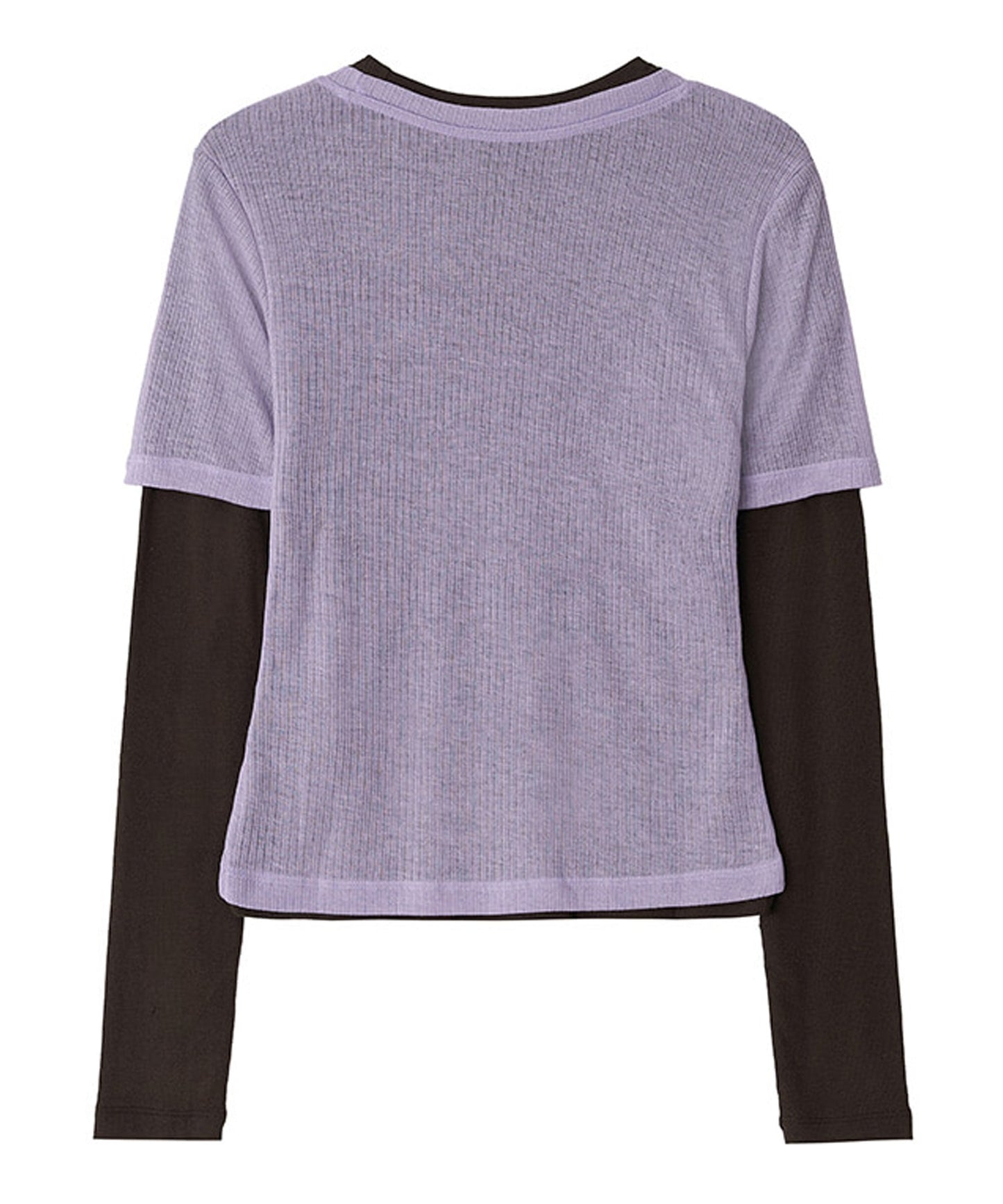 Kijun/キジュン Layered Jersey Top ショート丈 フェイクレイヤード ウールカットソー