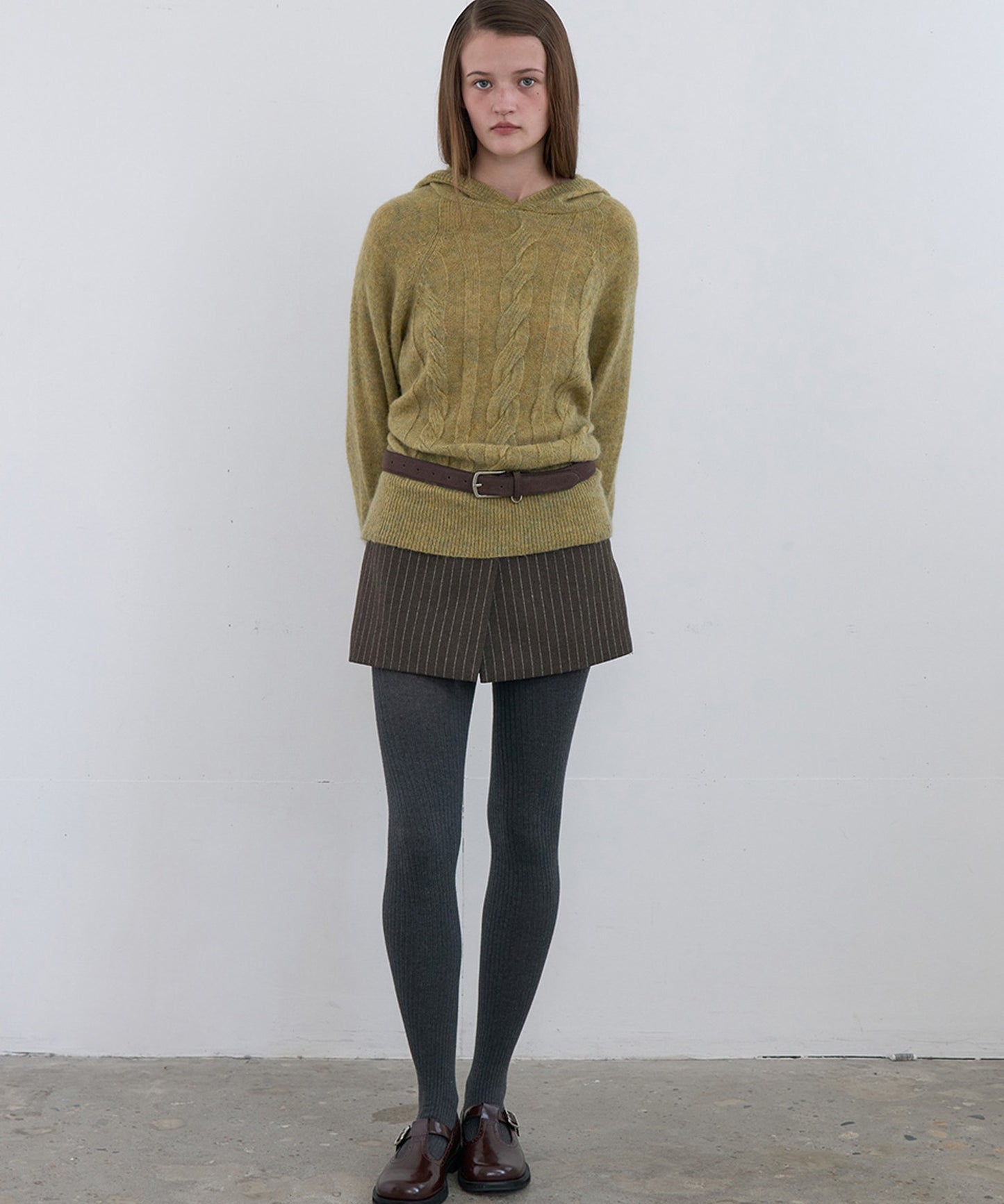 Kijun/キジュン Pin Stripe Wrap Shorts 巻きスカート風 ウール ピンストライプショーツ