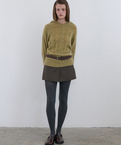 Kijun/キジュン Pin Stripe Wrap Shorts 巻きスカート風 ウール ピンストライプショーツ