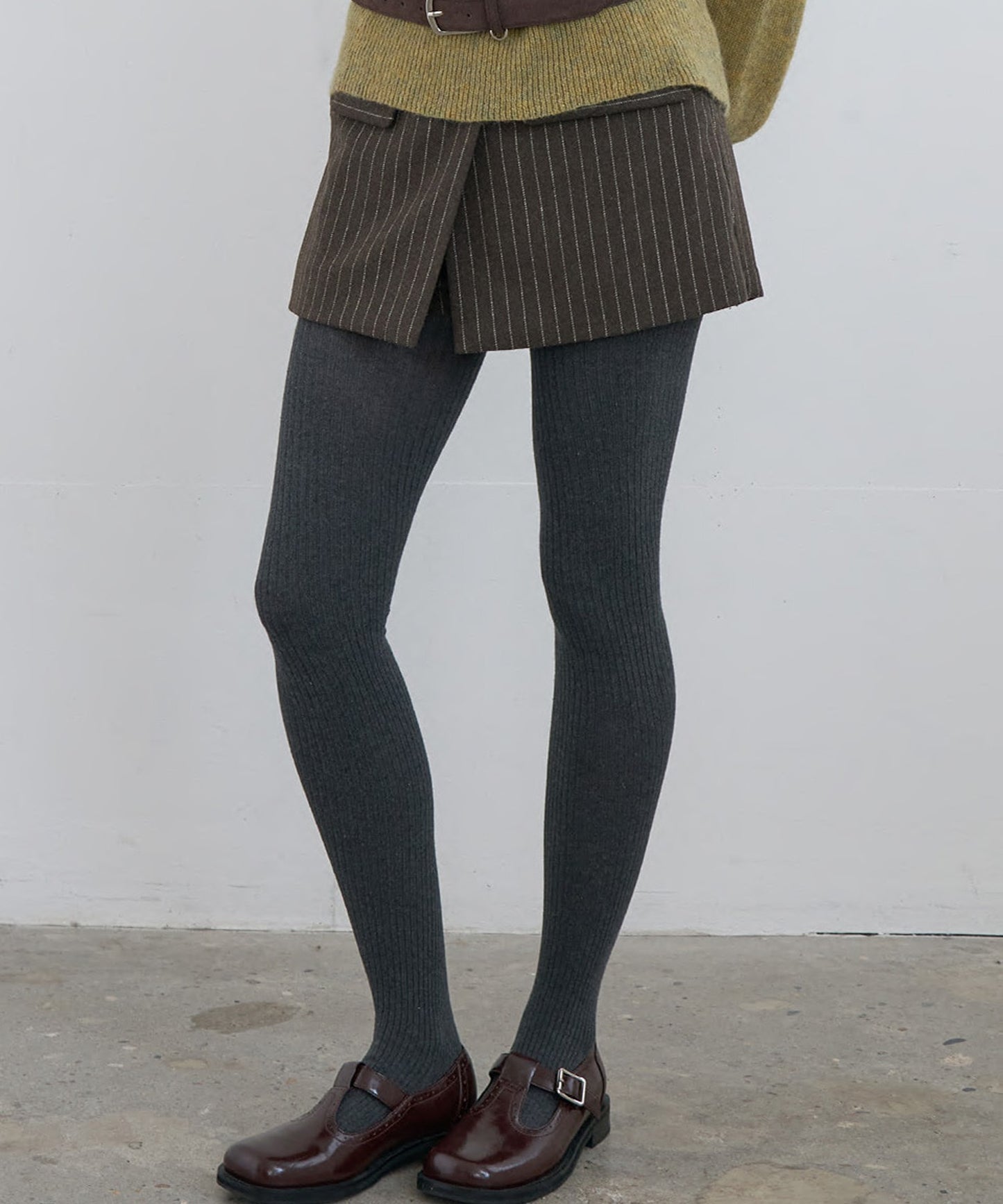 Kijun/キジュン Pin Stripe Wrap Shorts 巻きスカート風 ウール ピンストライプショーツ