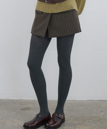 Kijun/キジュン Pin Stripe Wrap Shorts 巻きスカート風 ウール ピンストライプショーツ