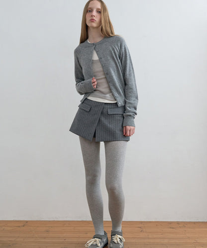 Kijun/キジュン Pin Stripe Wrap Shorts 巻きスカート風 ウール ピンストライプショーツ