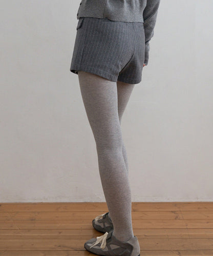 Kijun/キジュン Pin Stripe Wrap Shorts 巻きスカート風 ウール ピンストライプショーツ