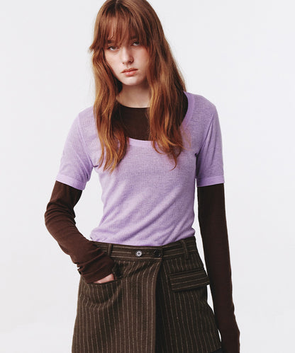 Kijun/キジュン Pin Stripe Wrap Shorts 巻きスカート風 ウール ピンストライプショーツ