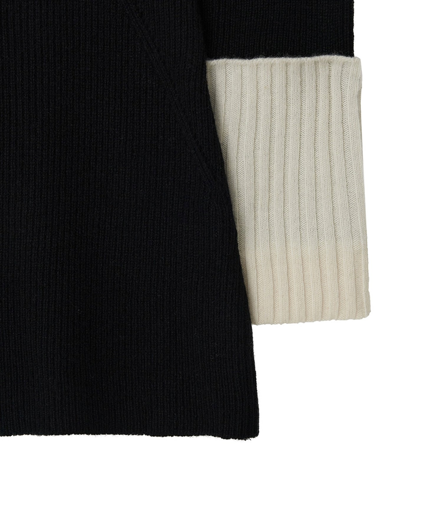 Zip-Up Knit Dressリブ編み ウールニットワンピース