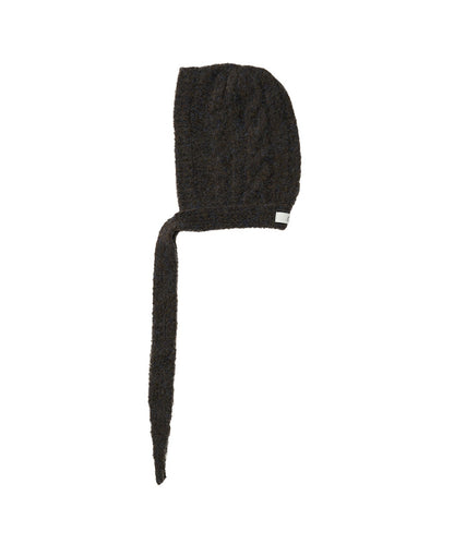 Cable Knit Balaclava ウール モヘア風ニットバラクラバ
