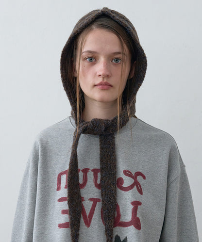 Cable Knit Balaclava ウール モヘア風ニットバラクラバ