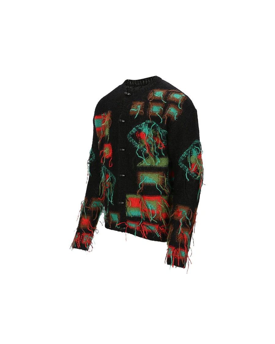 VILLAGE INTARSIA CARDIGAN