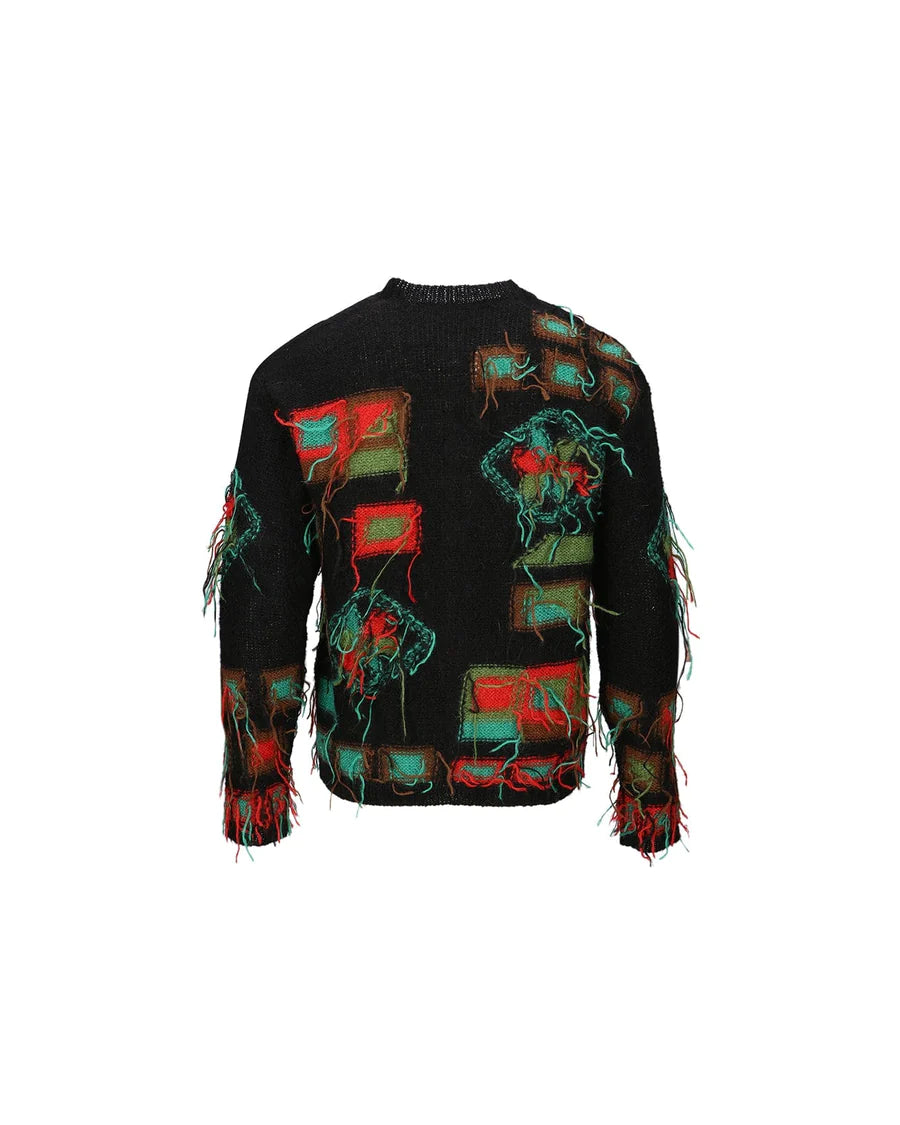 VILLAGE INTARSIA CARDIGAN