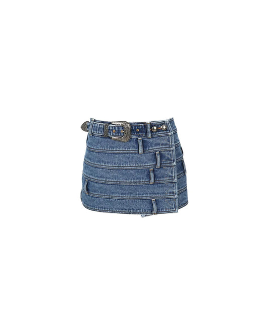 DUA MULTI WAIST DENIM SKIRT