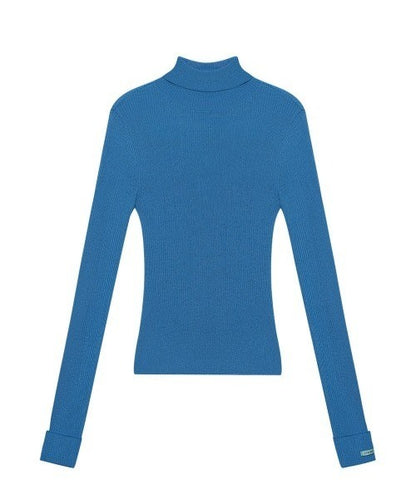 Roll-neck cashmere-blend sweater