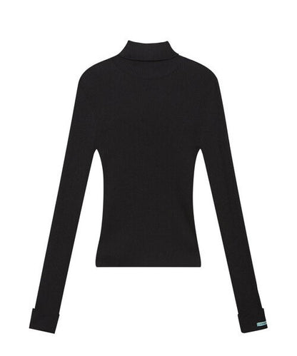 Roll-neck cashmere-blend sweater