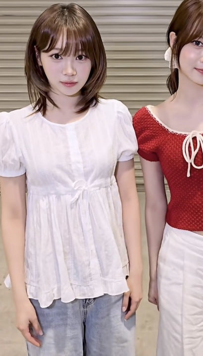 FANCY CLUB/ファンシークラブ Frill Layered Dot Tee レイヤード Tシャツ
